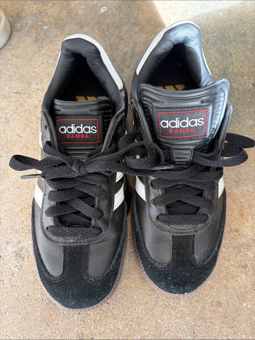 adidas Samba Black with White Stripe Low-Top Sneakers